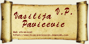 Vasilija Pavičević vizit kartica